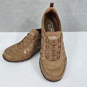 Skechers Breathe-Easy Remember Me Slip-On Taupe Memory Foam Shoes Womens 7 - NEW